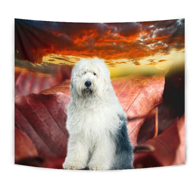 Old English Sheepdog Print Tapestry-Free Shipping - Deruj.com