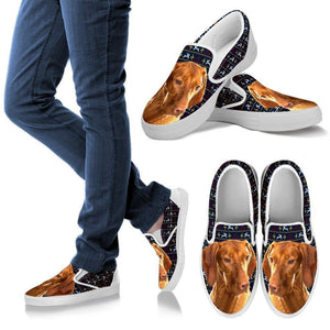 Vizsla Dog Print-Slip Ons For Women-Express Shipping - Deruj.com