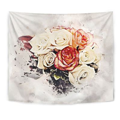 Rose Flower Watercolor Art Print Tapestry-Free Shipping - Deruj.com