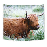 Amazing Highland Cattle (Cow) Print Tapestry-Free Shipping - Deruj.com