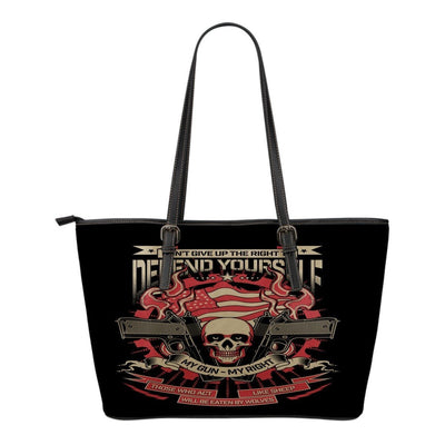 My Gun My Right-Small Leather Tote Bag-Free Shipping - Deruj.com