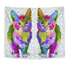 Amazing Cat Color Art Print Tapestry-Free Shipping - Deruj.com
