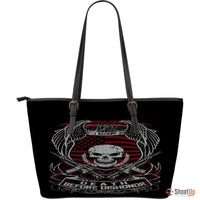 Death Before Dishonor- Large Leather Tote Bag- Free Shipping - Deruj.com