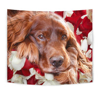Irish Setter On Red Print Tapestry-Free Shipping - Deruj.com