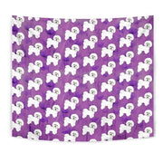 Bichon Fries Dog Pattern Print Tapestry-Free Shipping - Deruj.com