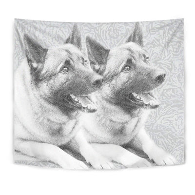 Amazing Norwegian Elkhound Print Tapestry-Free Shipping - Deruj.com