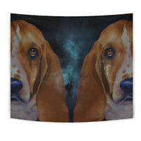 Basset Hound Dog Art Print Tapestry-Free Shipping