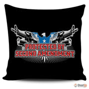 Protected By Second Amendment-Pillow Cover-Free Shipping - Deruj.com