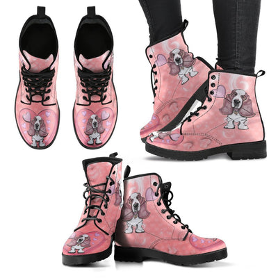 Valentine's Day Special-Basset Hound Print Boots For Women-Free Shipping - Deruj.com