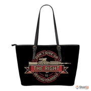 Don't Give Up-Small Leather Tote Bag-Free Shipping - Deruj.com