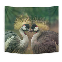 Grey Crowned Crane Bird Print Tapestry-Free Shipping - Deruj.com