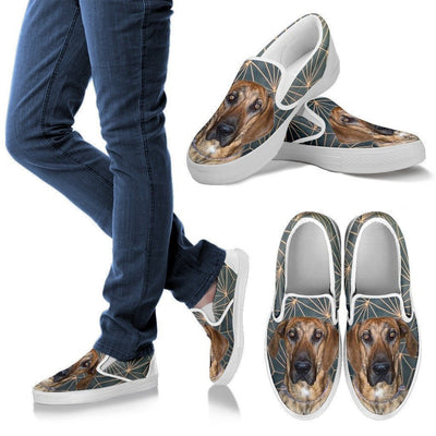 Plott Hound Dog Print Slip Ons For Women-Express Shipping - Deruj.com