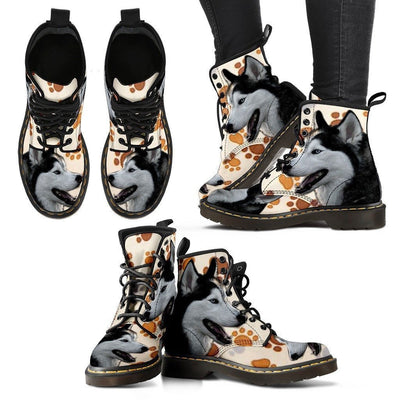 Siberian Husky Print Boots For Women-Express Shipping - Deruj.com