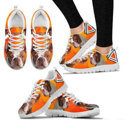 Red Boston Terrier Sneakers For Women- Free Shipping - Deruj.com