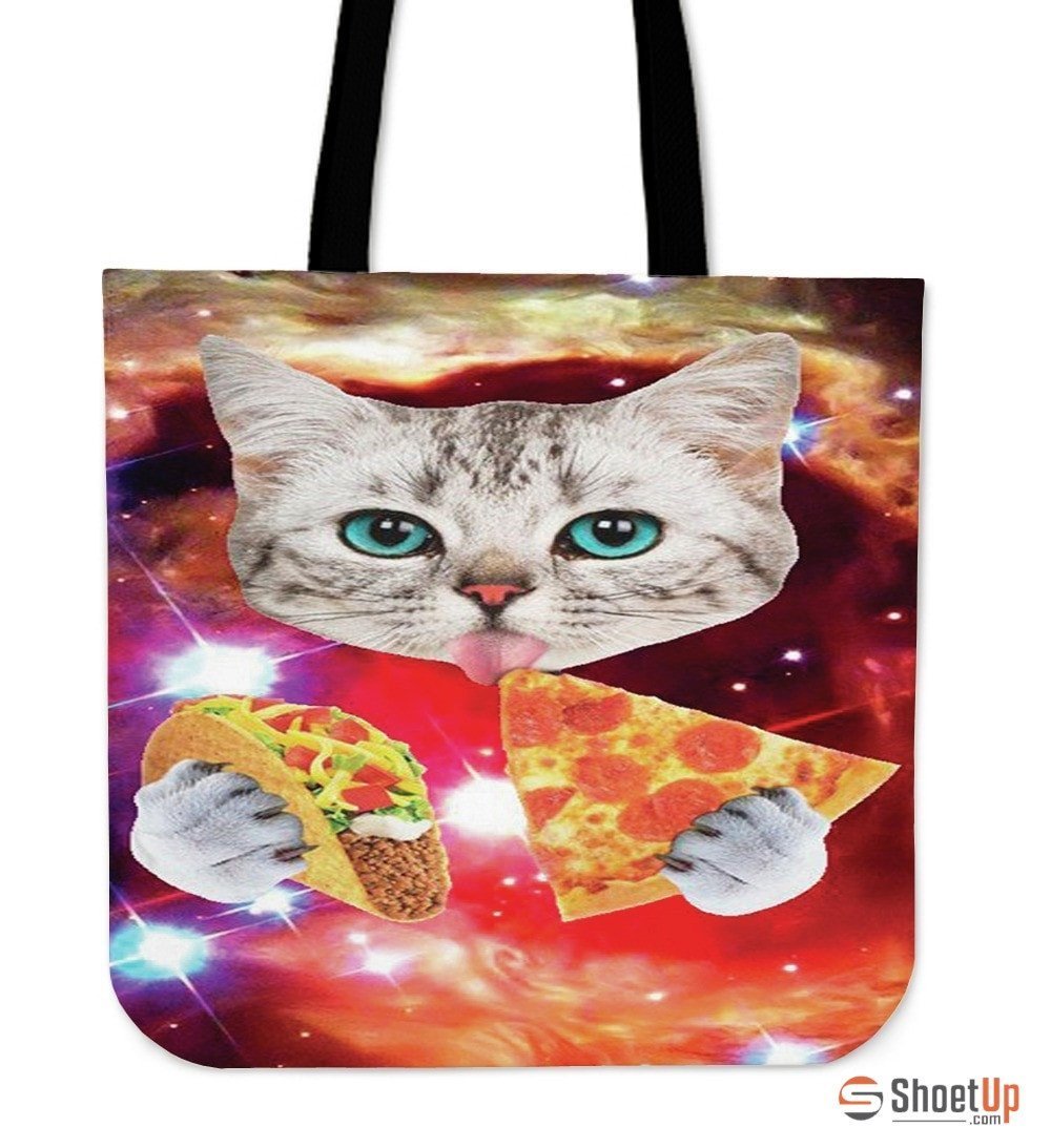 Pizza Loving Cat-Tote Bag-Free Shipping - Deruj.com