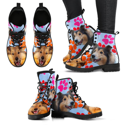 Shetland Sheepdog Print Boots For Women-Free Shipping - Deruj.com