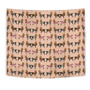 Cute Yorkie Pattern Print Tapestry-Free Shipping - Deruj.com
