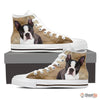 Boston Terrier Dog-Women's High Top Canvas Shoes-Free Shipping - Deruj.com