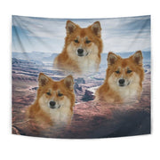 Icelandic Sheepdog Print Tapestry-Free Shipping - Deruj.com