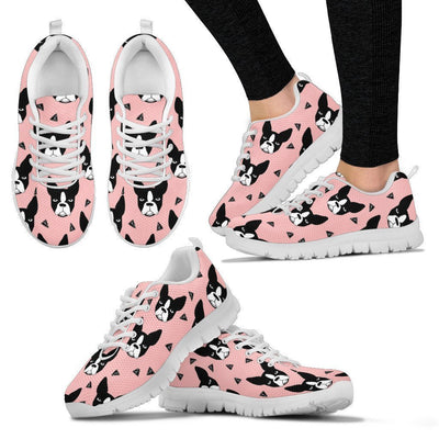 Boston Terrier Pattern Print Sneakers For Women - Deruj.com