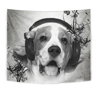 Beagle With Headphones Print Tapestry-Free Shipping - Deruj.com