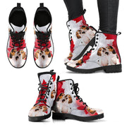 Valentine's Day Special Beagle On Red Print Boots For Women-Free Shipping - Deruj.com