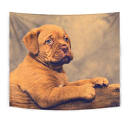 Dogue De Bordeaux (Bordeaux Mastiff) Puppy Print Tapestry-Free Shipping - Deruj.com