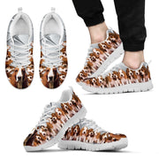 Basset Hound With Puppies Dog Running Shoes For Men-Free Shipping - Deruj.com