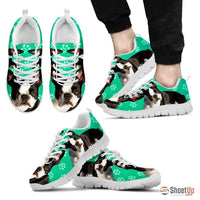 Boston Terrier Paws Print (Black/White) Running Shoes For Men-Free Shipping Limited Edition - Deruj.com