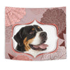 Greater Swiss Mountain Dog Floral Print Tapestry-Free Shipping - Deruj.com