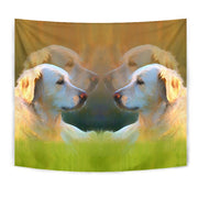 Golden Retriever Dog Oil Painting Print Tapestry-Free Shipping - Deruj.com