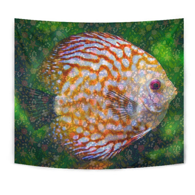 Discus Fish Floral Print Tapestry-Free Shipping - Deruj.com