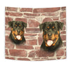Lovely Rottweiler On Wall Print Tapestry-Free Shipping - Deruj.com
