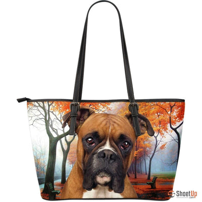 Boxer Dog-Large Leather Tote Bag-Free Shipping - Deruj.com