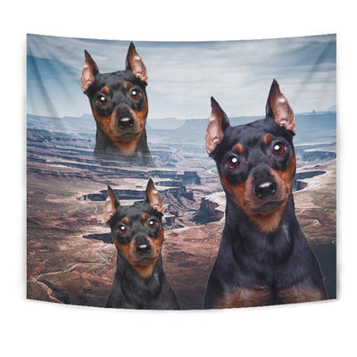 Cute Miniature Pinscher Print Tapestry-Free Shipping - Deruj.com