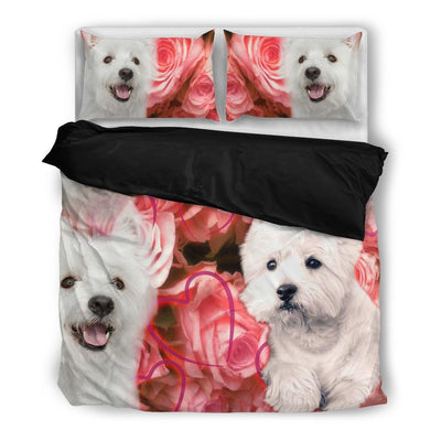 Cute West Highland White Terrier Print Bedding Set- Free Shipping - Deruj.com