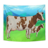 Ayrshire Cattle (Cow) Print Tapestry-Free Shipping - Deruj.com