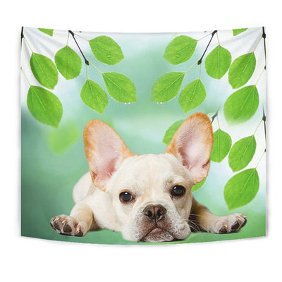 French Bulldog On Green Print Tapestry-Free Shipping - Deruj.com