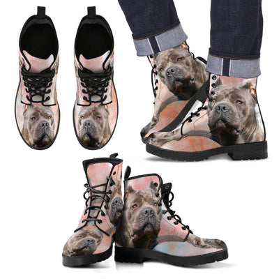 New Cane Corso Print Boots For Men- Express Shipping - Deruj.com
