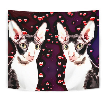 Cornish Rex Cat Love Print Tapestry-Free Shipping - Deruj.com