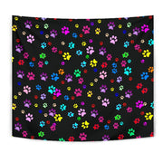 Colorful Paws Print Tapestry-Free Shipping - Deruj.com