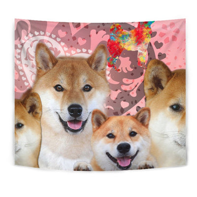 Cute Shiba Inu Dog Print Tapestry-Free Shipping - Deruj.com
