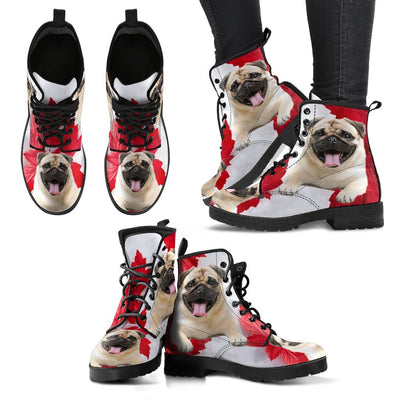 Valentine's Day Special Pug On Red Print Boots For Women-Free Shipping - Deruj.com