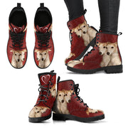 Valentine's Day Special-Whippet Dog Print Boots For Women-Free Shipping - Deruj.com