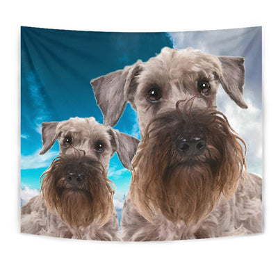 Cesky Terrier Sky Blue Print Tapestry-Free Shipping - Deruj.com