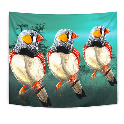 Zebra Finch Bird Print Tapestry-Free Shipping - Deruj.com