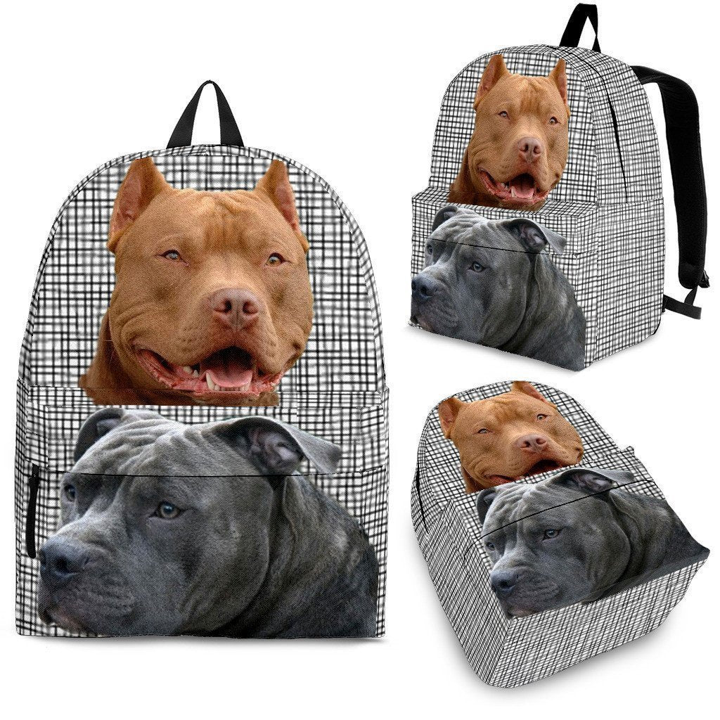 Pitbull Dog Print Backpack-Express Shipping - Deruj.com