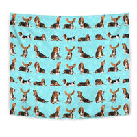 Basset Hound Dog Pattern Print Tapestry-Free Shipping