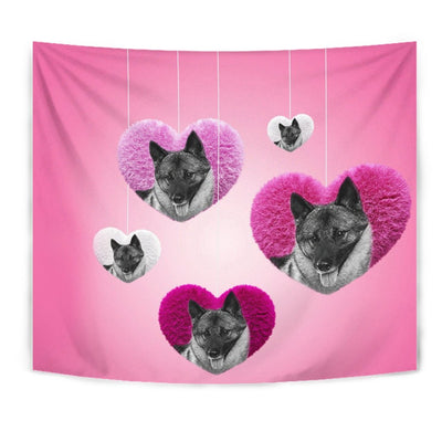 Norwegian Elkhound Dog Print Tapestry-Free Shipping - Deruj.com