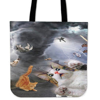 Screaming Cats 3D Printed-Tote Bag-Free Shipping - Deruj.com